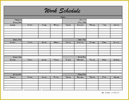 Free Monthly Work Schedule Template Of Free Monthly Work Schedule Template Job