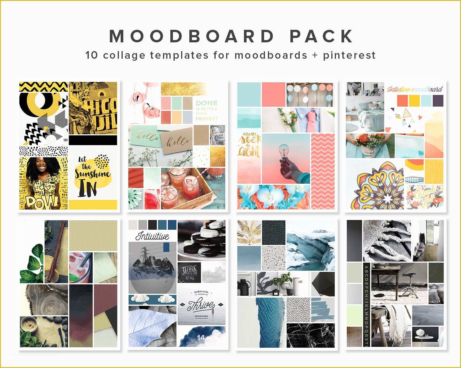 Free Moodboard Template Illustrator Of 10 Moodboard Templates Shop Templates