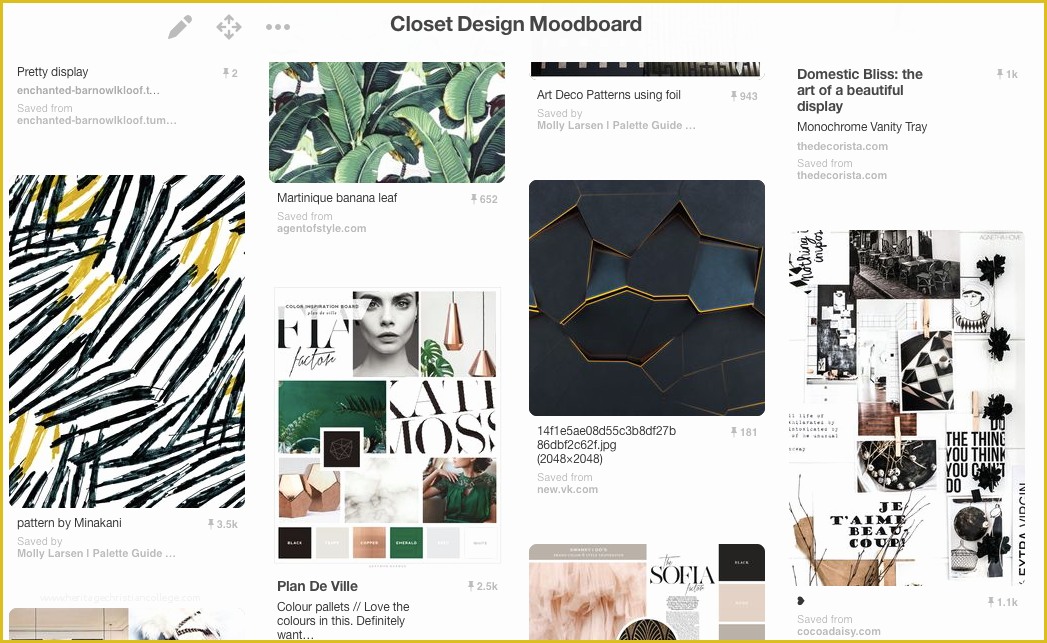 Free Moodboard Template Illustrator Of Drafting A Dream Closet with Pinterest