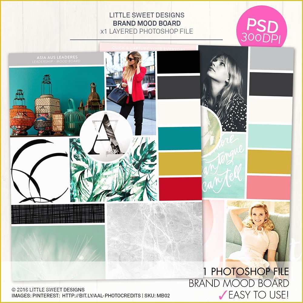 Free Moodboard Template Illustrator Of Shop Mood Board Template Templates Creative Market