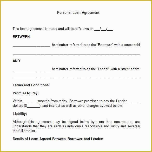 Free Mortgage Document Template Of Loan Contract Template – 20 Examples In Word Pdf