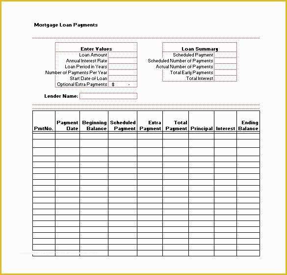 mortgage loan statement template