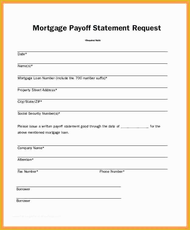Free Mortgage Statement Template Of Free Mortgage Payoff Statement Template Monthly Your