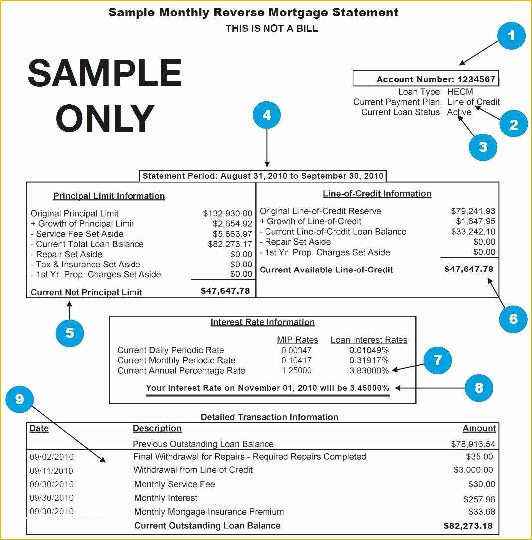 Free Mortgage Statement Template Of Monthly Mortgage Statement Template Your Free Payoff