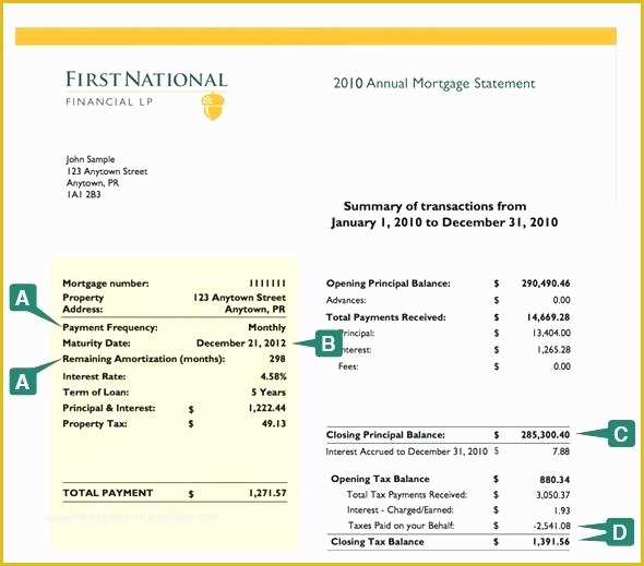 Free Mortgage Statement Template Of Mortgage Statement Template Excel Mortgage Statement