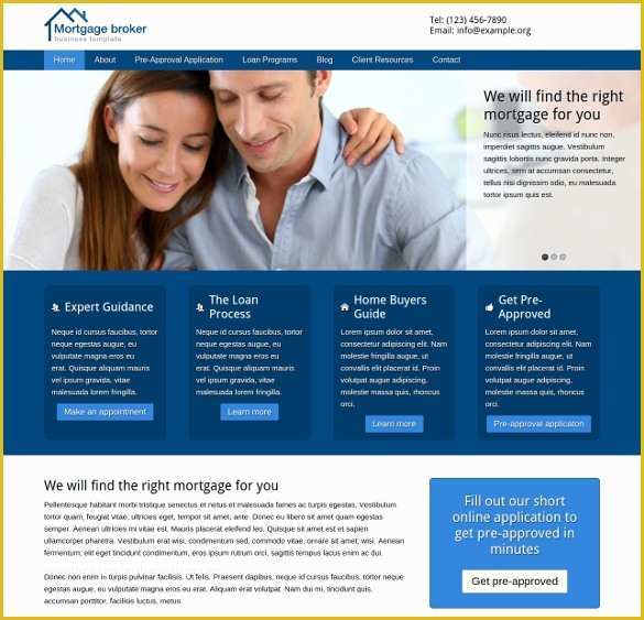 Free Mortgage Website Templates Of 19 Mortgage Website themes & Templates