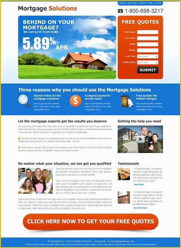 Free Mortgage Website Templates Of 4 Mortgage Landing Page Templates