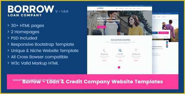 Free Mortgage Website Templates Of Borrow Loan Pany Responsive Website Templates