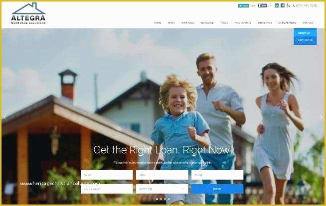 Free Mortgage Website Templates Of Premium Loan Website Template Mercial Mortgage Website