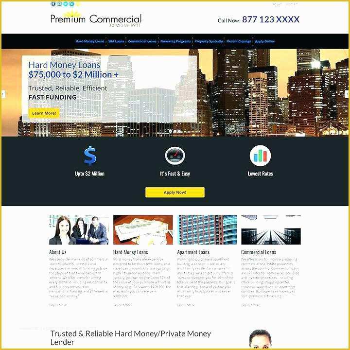 Free Mortgage Website Templates Of Premium Loan Website Template Mercial Mortgage Website