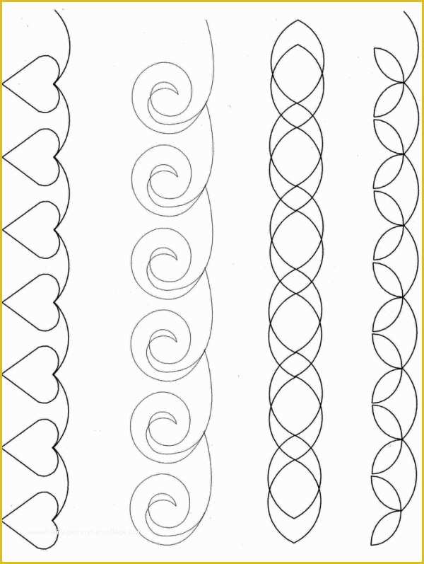 Free Motion 5 Templates Of Free Hand Quilting Templates