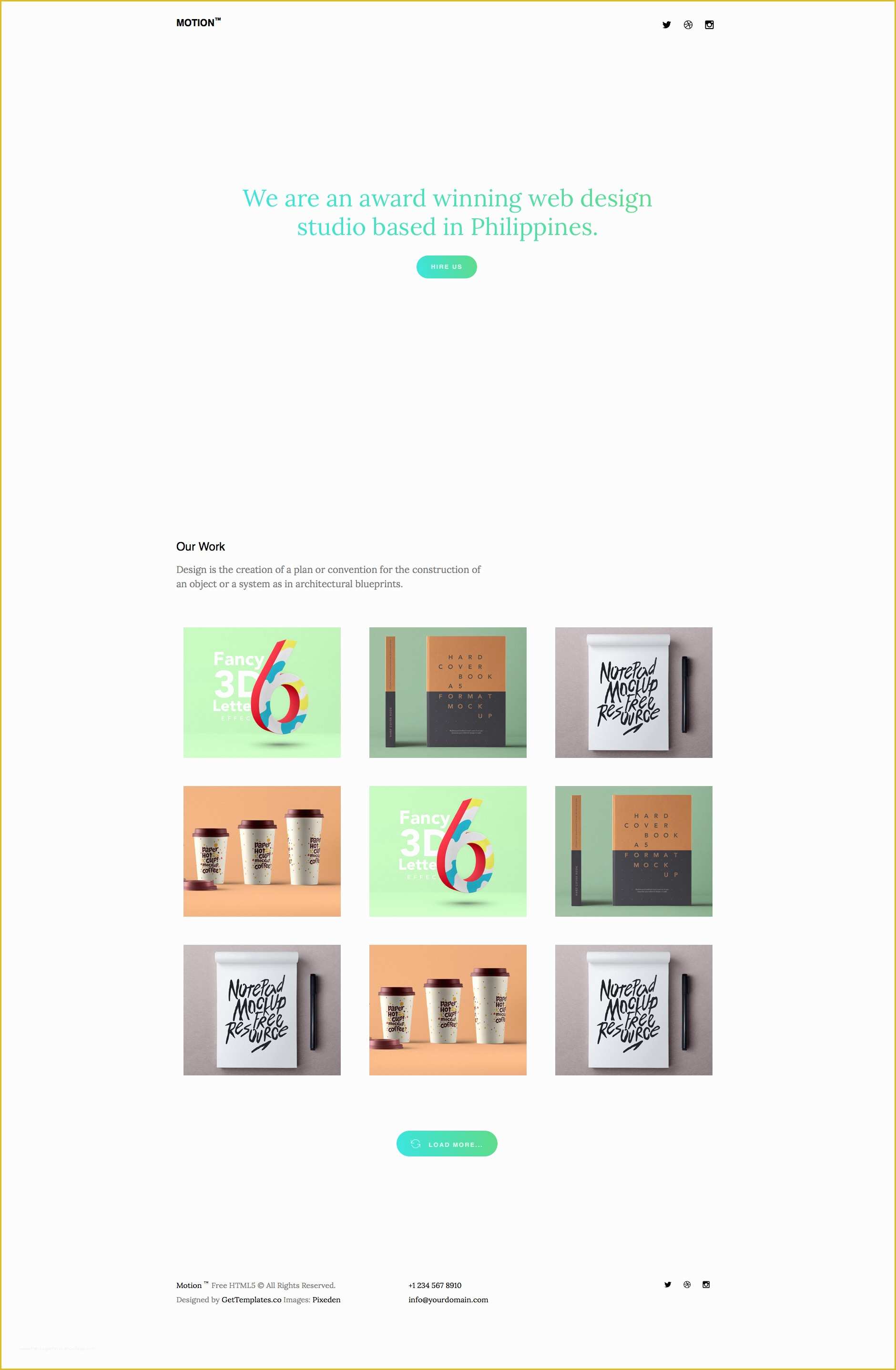 Free Motion 5 Templates Of Motion Free Responsive HTML5 Bootstrap Portfolio Template