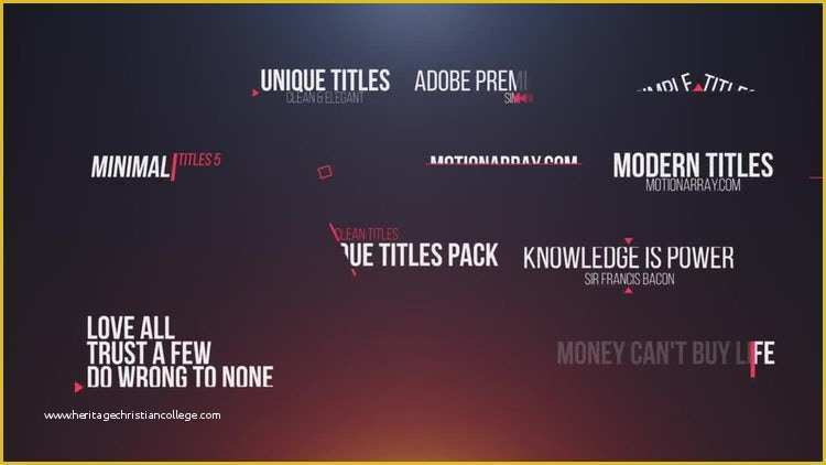 Free Motion 5 Title Templates Of 14 Simple Titles Premiere Pro Templates
