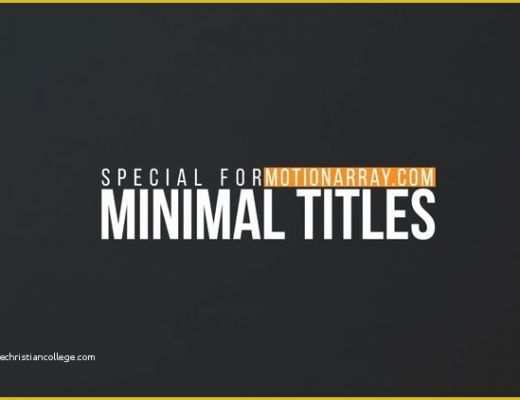 Free Motion 5 Title Templates Of Minimal Motion Titles after Effects Templates