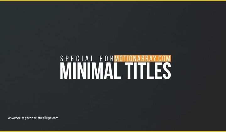 Free Motion 5 Title Templates Of Minimal Motion Titles after Effects Templates
