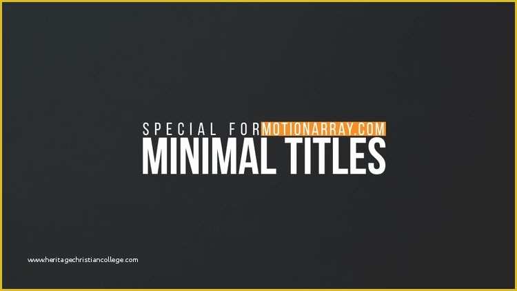 Free Motion 5 Title Templates Of Minimal Motion Titles after Effects Templates