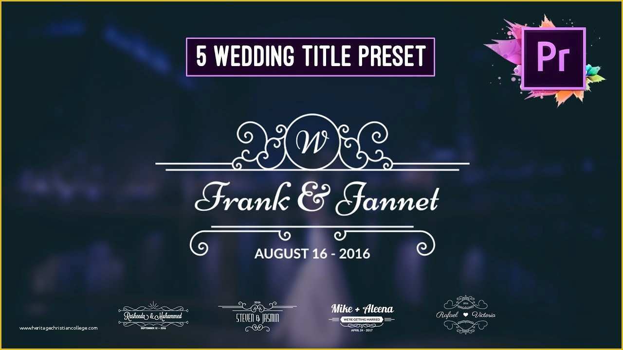 Free Motion Graphics Templates for Premiere Pro Of Free Animated Wedding Title Preset