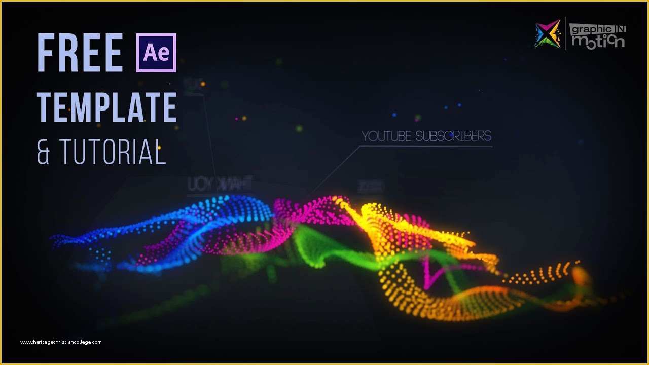 Free Motion Graphics Templates Of Particle Waves Intro Free after Effects Template