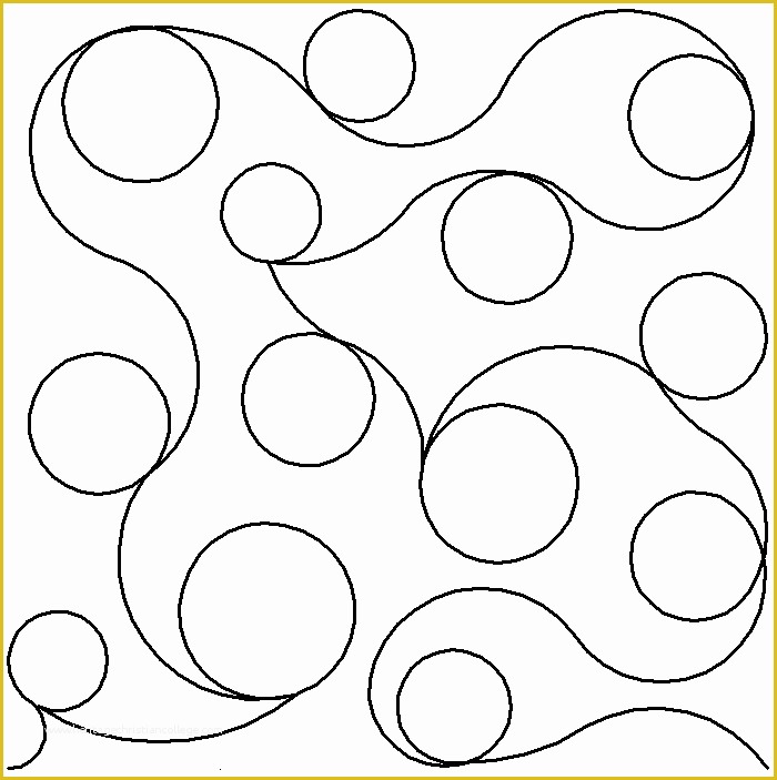 Free Motion Quilting with Templates Of Bubble Meander E2e