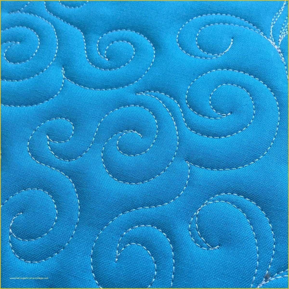 Free Motion Quilting with Templates Of How to Free Motion Quilt Swirl Designs