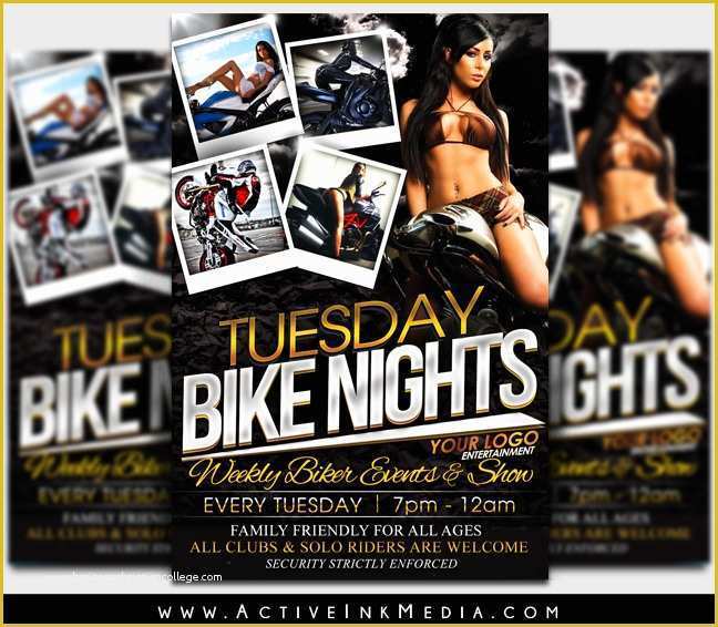 Free Motorcycle Ride Flyer Template Of Bike Night Ride Flyer Template