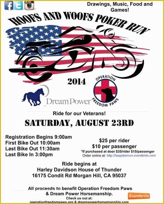 Free Motorcycle Ride Flyer Template Of Hoofs and Woofs Poker Run Gilroy Ca Motorcycle events