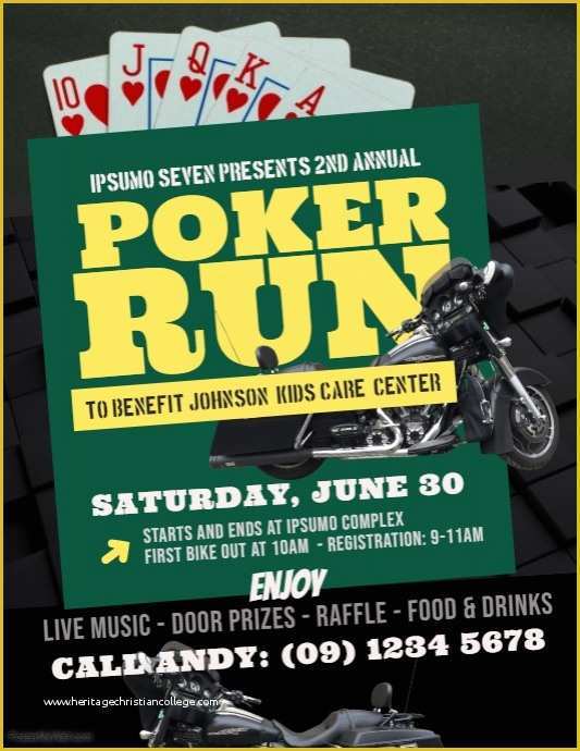 Free Motorcycle Ride Flyer Template Of Poker Run Flyer Template