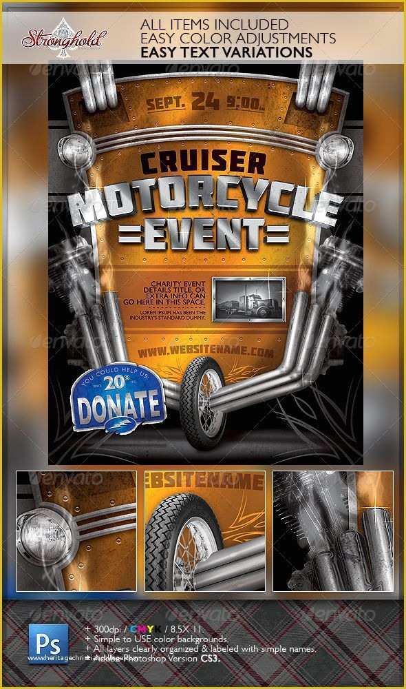 Free Motorcycle Ride Flyer Template Of Vintage Motorcycle event Flyer Template