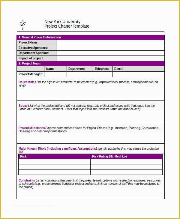 Free Ms Project Templates Of Microsoft Word Project Charter Template