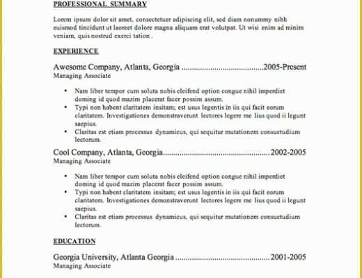 Free Ms Word Resume Templates Of 12 Resume Templates for Microsoft Word Free Download