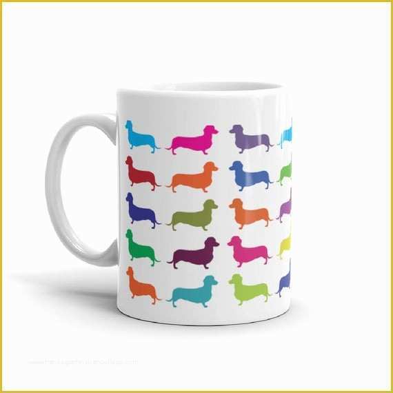 Free Mug Templates for Sublimation Of Dachshund Dog Sublimation Printing Mug Template From