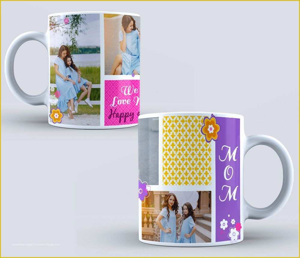 Free Mug Templates for Sublimation Of Sublimation Templates Psd Mother Collage Sublimation