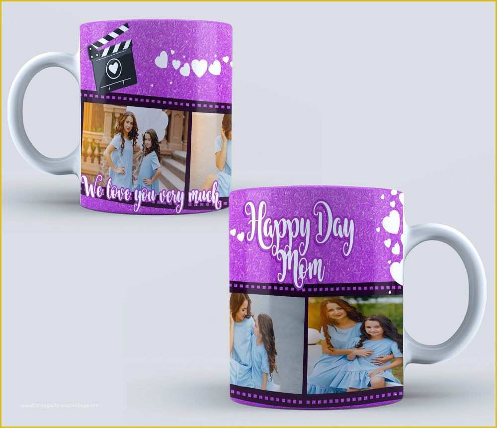 Free Mug Templates for Sublimation Of Sublimation Templates Psd Mother Collage Sublimation