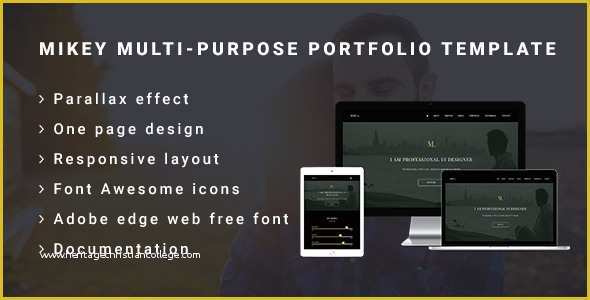 Free Muse Portfolio Templates Of Mikey Multi Purpose Portfolio Muse Template by