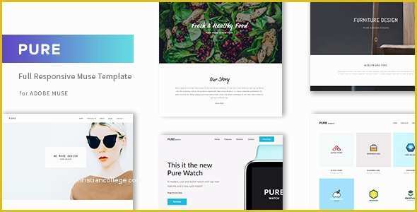 Free Muse Portfolio Templates Of Pure Responsive Creative Portfolio Muse Template