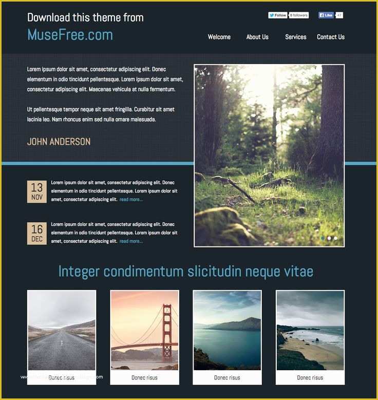 Free Muse Templates Download Of 1000 Images About Adobe Muse Free themes On Pinterest