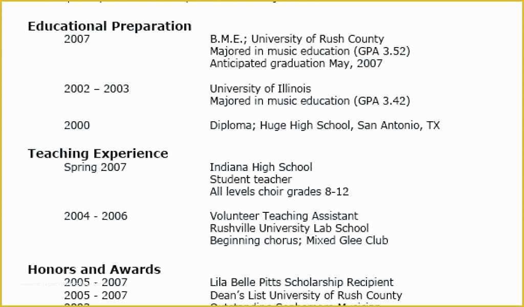 Free Musician Resume Template Of Music Resume Example Best Resume Collection