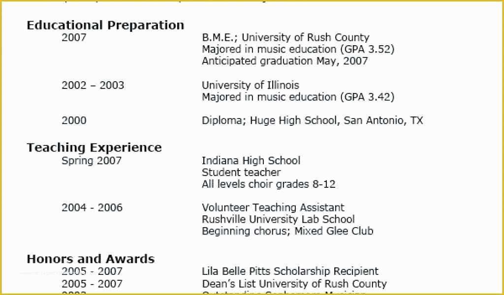 Free Musician Resume Template Of Music Resume Example Best Resume Collection