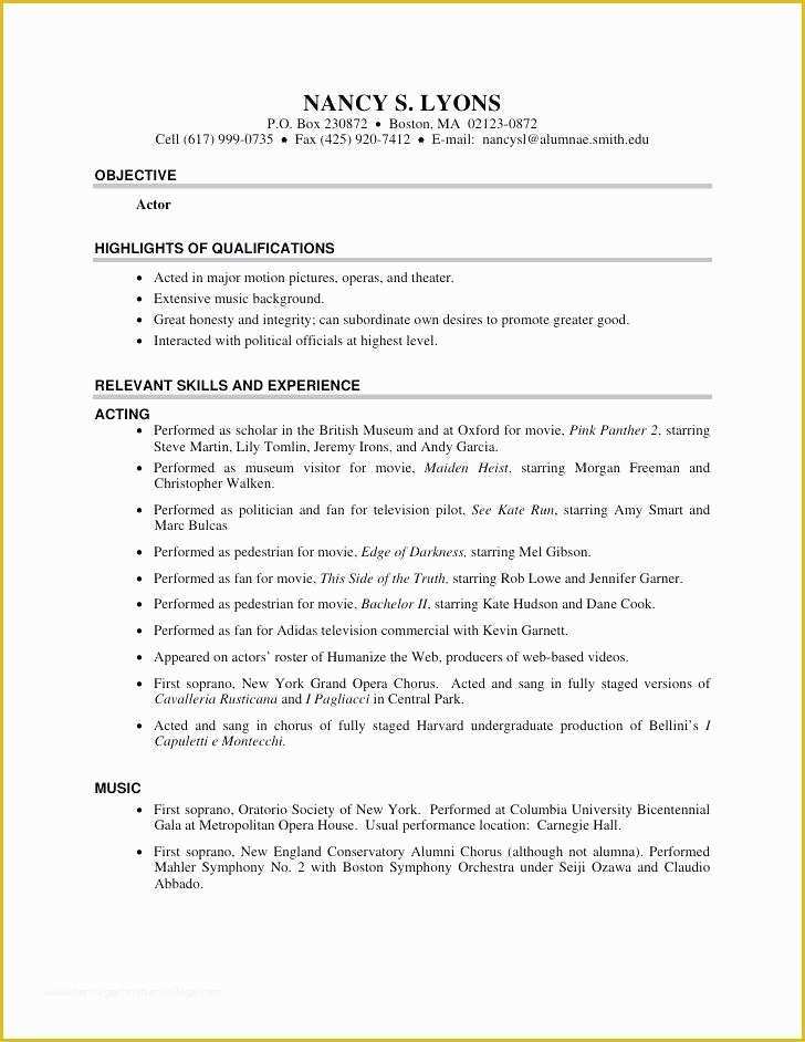 Free Musician Resume Template Of Music Resume Template Musicians Resume Template Musicians