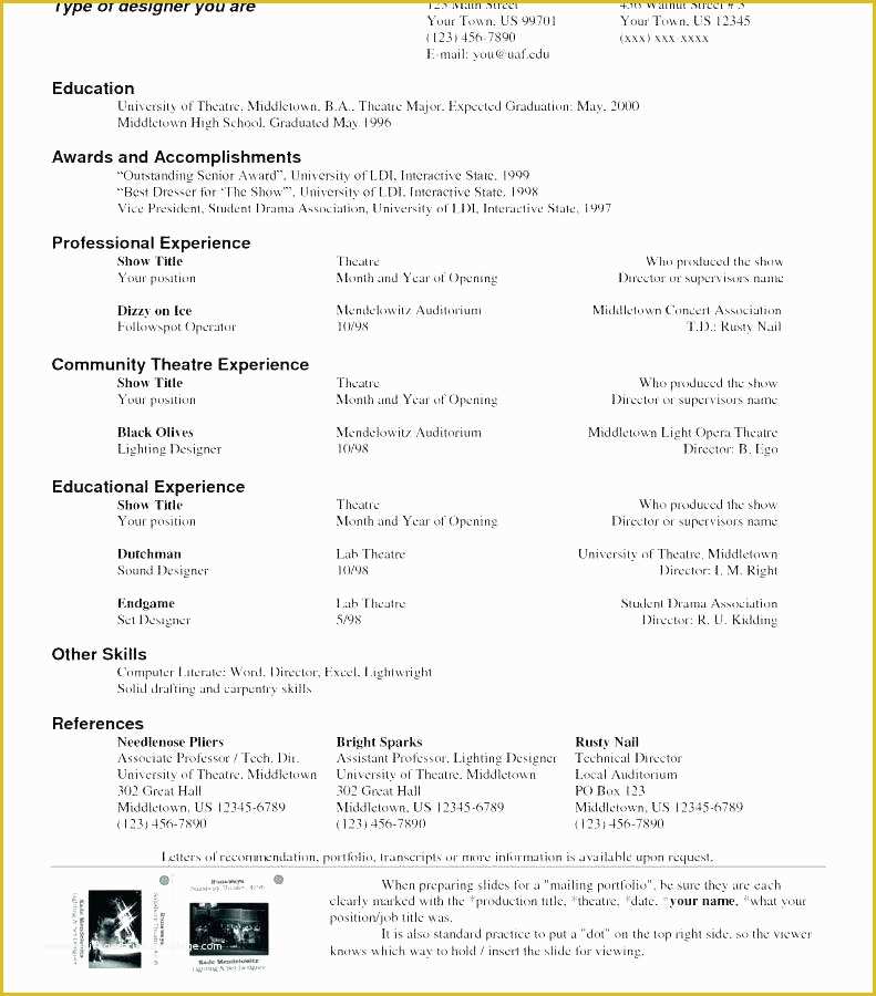 Free Musician Resume Template Of Musician Resume – thesocialsubmit