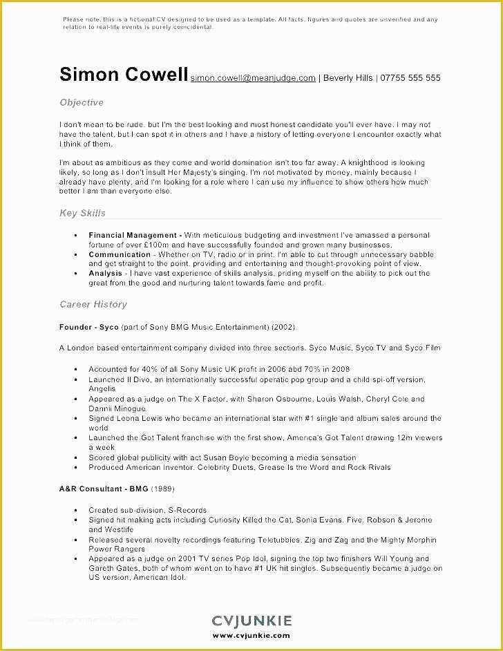 Free Musician Resume Template Of Musician S Resume Skills Resume format Examples Education