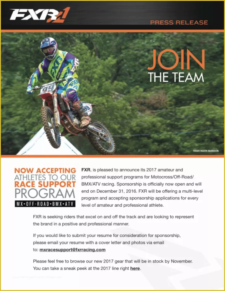 Free Mx Resume Templates Of Free Motocross Sponsorship Resume Template Free Mx Resume