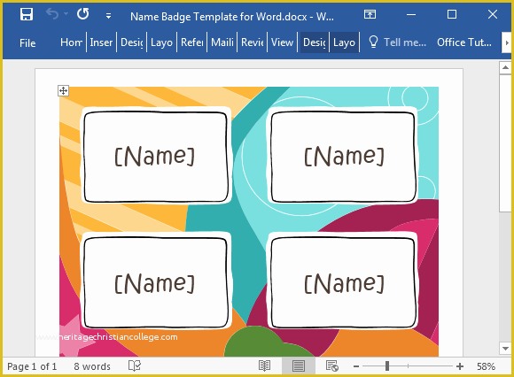 Free Name Badge Template Of Free Name Badge Template for Word