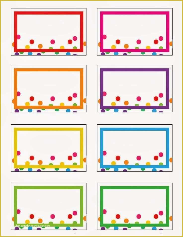 Free Name Label Template Of Rainbow Party Printables Free by Everyday Art