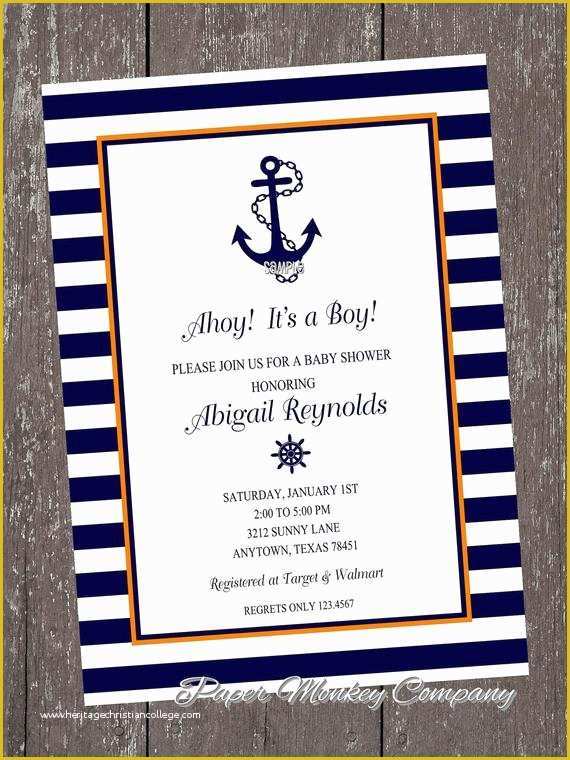 Free Nautical Invitation Templates Of 40th Birthday Ideas Nautical Birthday Invitation Templates
