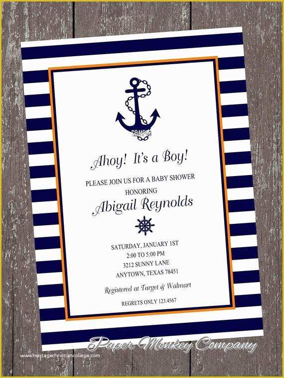 Free Nautical Invitation Templates Of 40th Birthday Ideas Nautical Birthday Invitation Templates