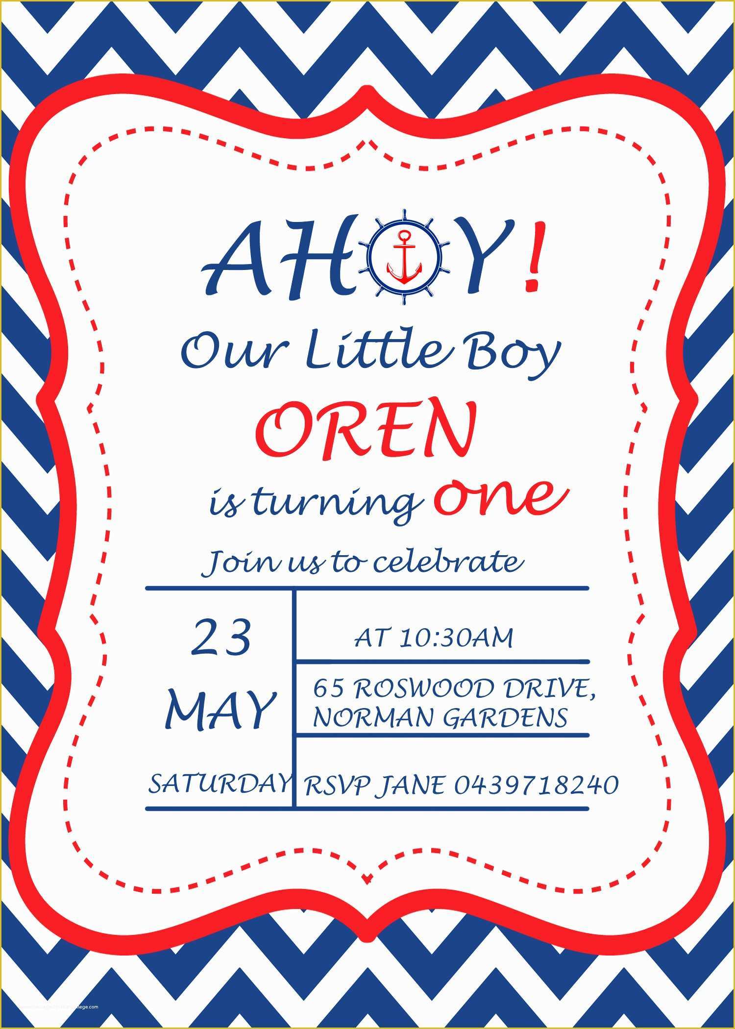 Free Nautical Invitation Templates Of 94 Nautical Birthday Invitations Free Nautical Birthday