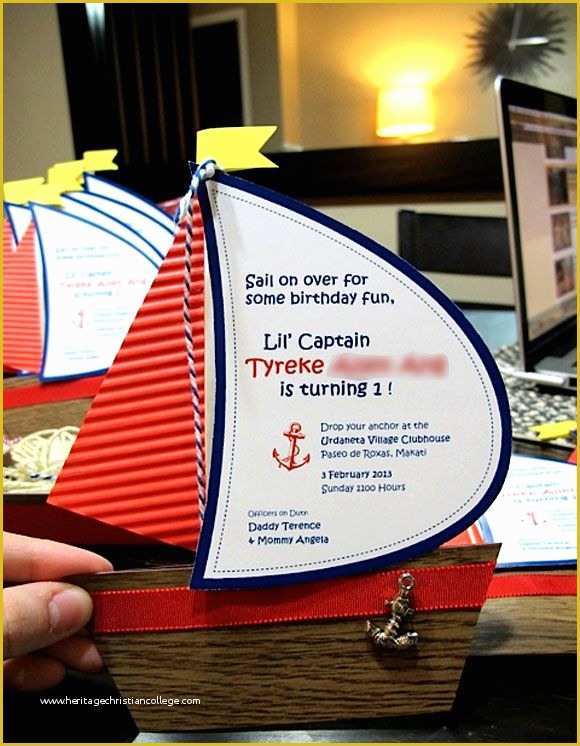 Free Nautical Invitation Templates Of Diy Nautical Birthday Invitations 1st Birthday Party