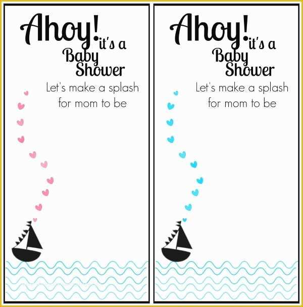 Free Nautical Invitation Templates Of Free Printable Nautical themed Baby Shower Invitation