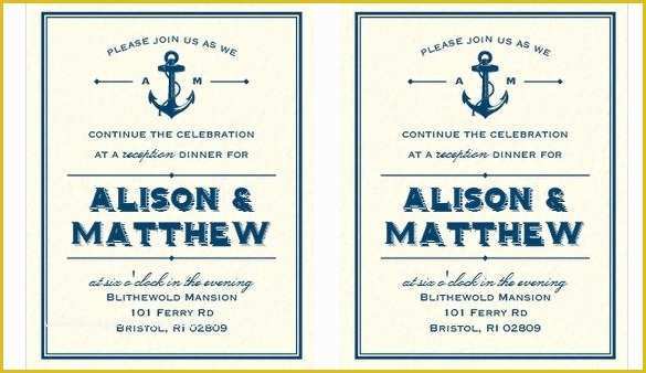 Free Nautical Invitation Templates Of Nautical Wedding Invitation Template Cobypic